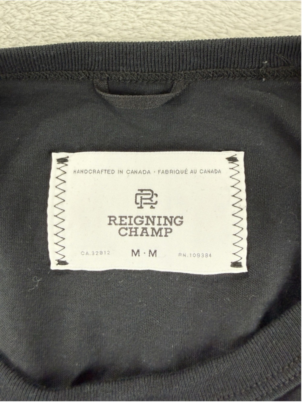 Reigning Champ Black Pima Cotton Long Sleeve Medium - Picture 2 of 9